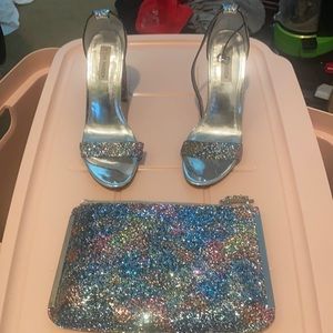 Steve Madden Glitter Heels & Purse